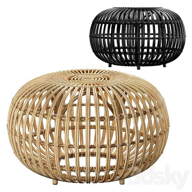 Sika-Design Franco Albini Ottoman 3D Model Sika-Design Franco Albini Ottoman 3D Model