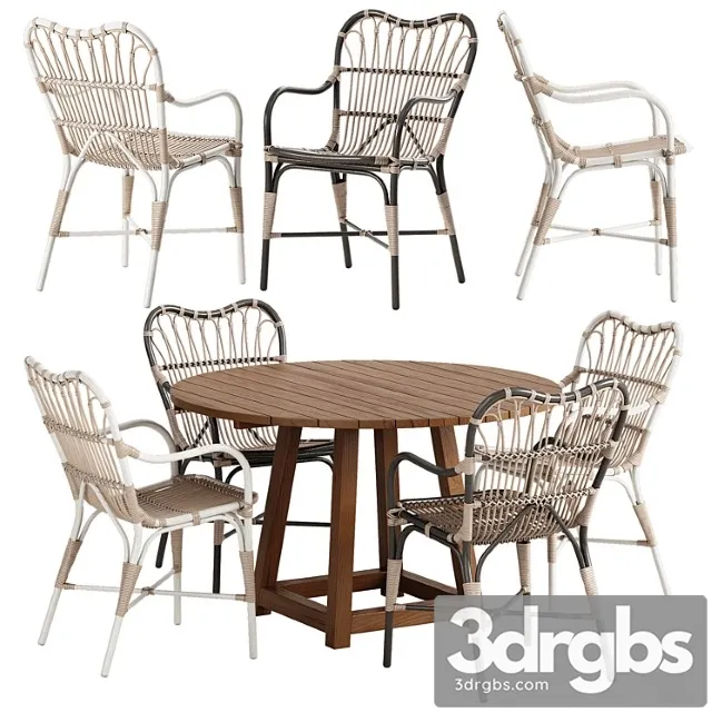 Sika design margret chair george table set 2 3D Model Download