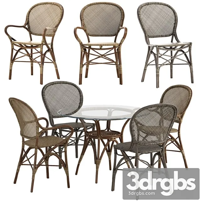 Sika design rossini chair originals table set 2 3D Model Download