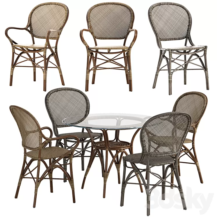 Sika Design Rossini chair Originals table set 3D Model