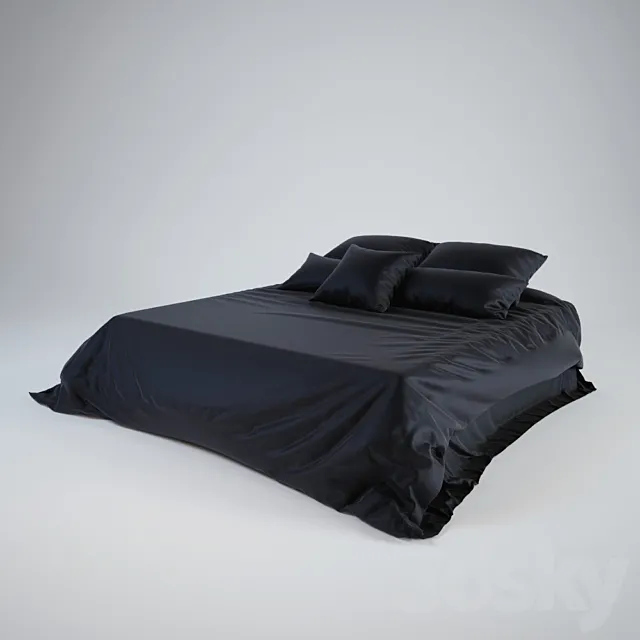 Silk bedding 3D Model Silk bedding 3D Model