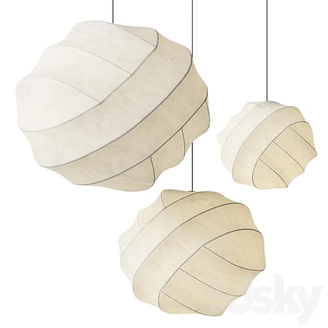Silk Wabi-Sabi Pendant Light 3D Model Silk Wabi-Sabi Pendant Light 3D Model