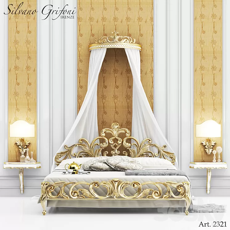 Silvano Grifoni Art 2321 Bedroom set 3D Model