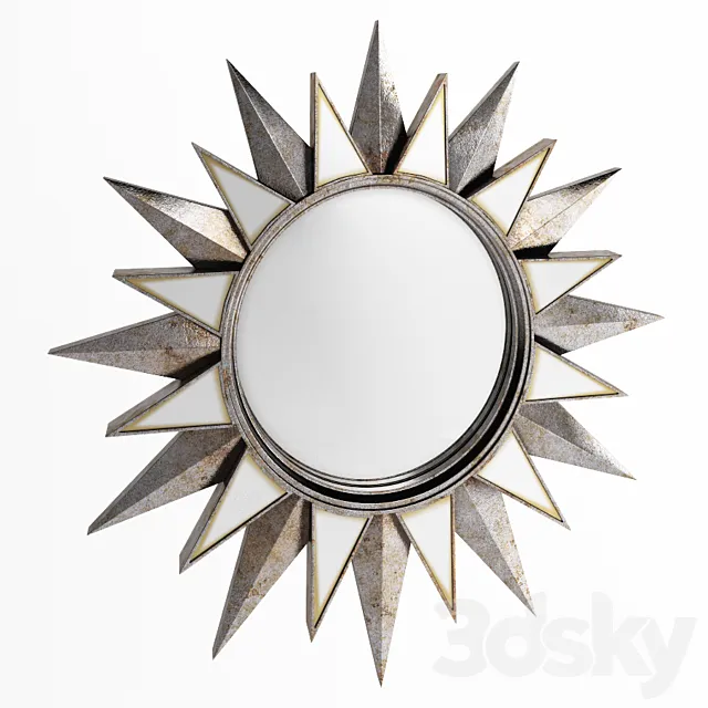 Silver mirror “Sun” ZARA HOME 3DModel