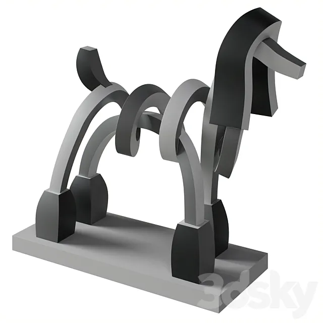 Silver Poodle Statue 3DModel Silver Poodle Statue 3DModel