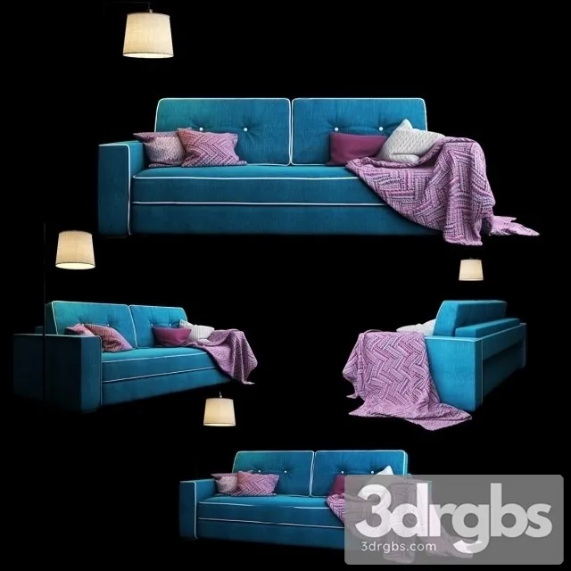 Silvo Triple Sofa 3D Model Download