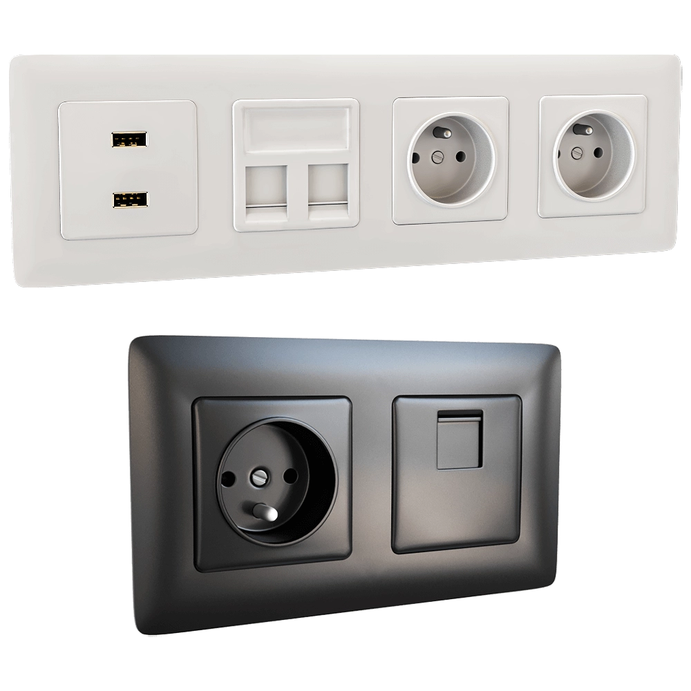 Simon  – Sockets and switches Simon 82/1 Detail 3D Model