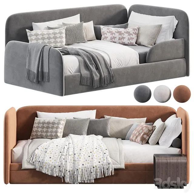 Simple Kids Bed 3D Model