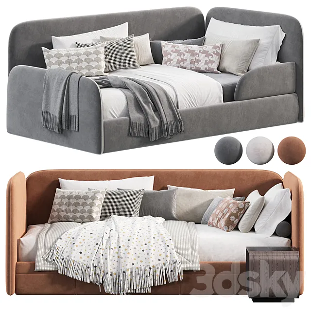 Simple Kids Bed 3D Model Simple Kids Bed 3D Model