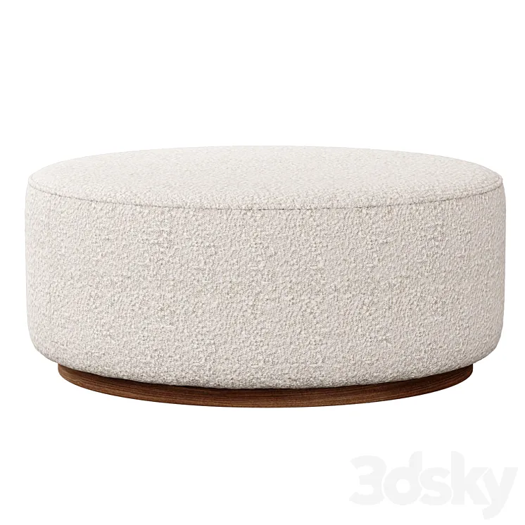 Sinclair Large Round Boucle Ottoman Whistler Oyster Suede by Four Hands 3D Model Free Download Sinclair Large Round Boucle Ottoman Whistler Oyster Suede by Four Hands 3D Model Free Download