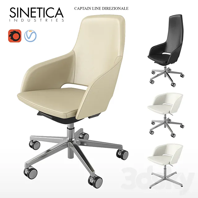 SINETICA CAPTAIN LINE DIREZIONALE chair 3D Model SINETICA CAPTAIN LINE DIREZIONALE chair 3D Model