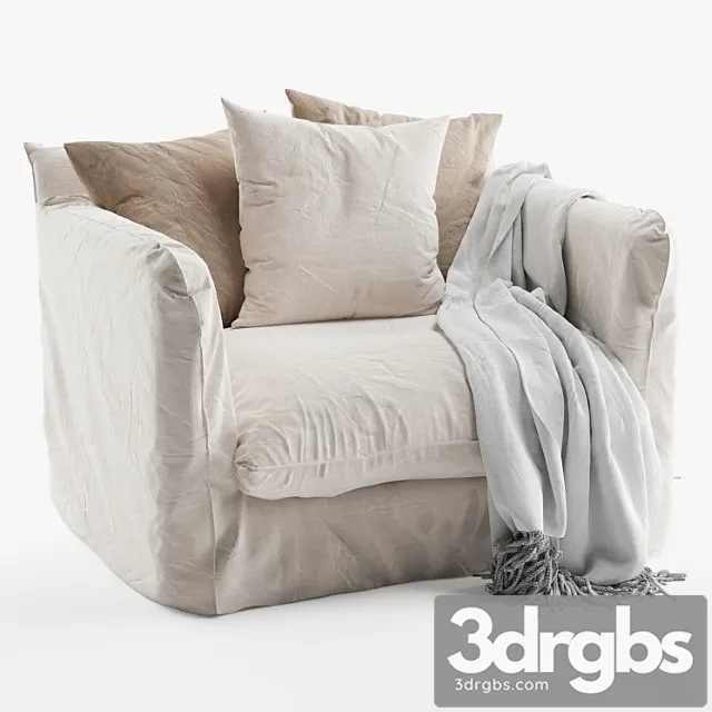 Singita Sofa One Seater 3D Model Download