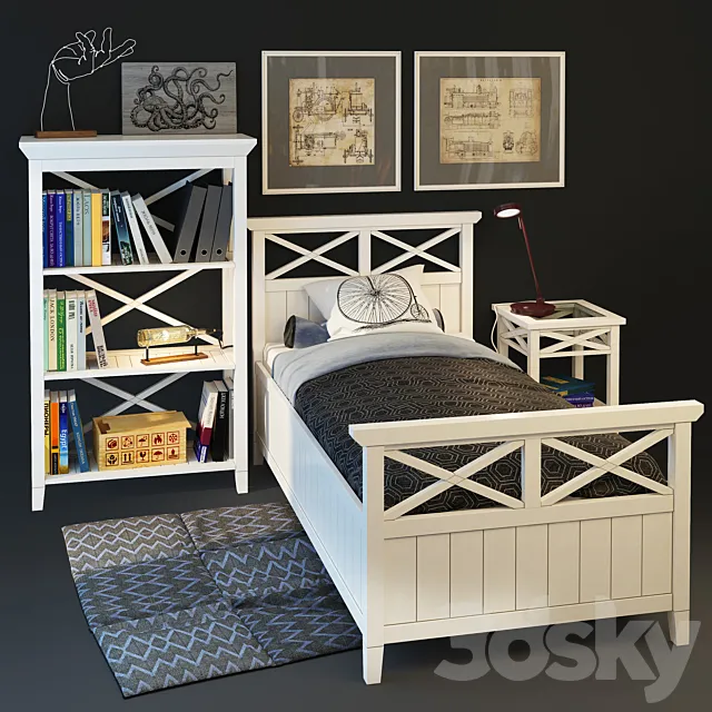 Single bed “Brittany”. “Inlavka” 3DModel Single bed “Brittany”. “Inlavka” 3DModel