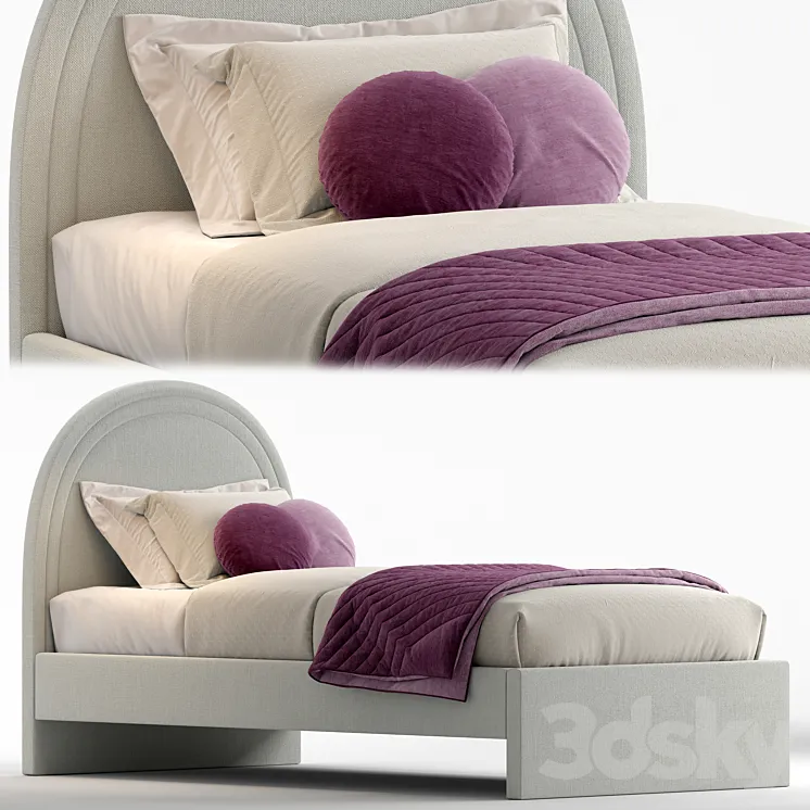 Single bed_by Westelm 3D Model Free Download