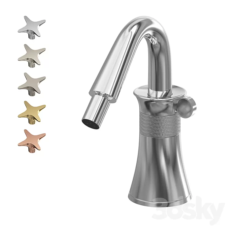 Single-hole bidet mixer Stella 130 3D Model