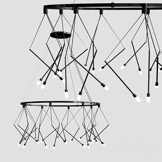 Single Ring Pendant Light 3D Model Single Ring Pendant Light 3D Model