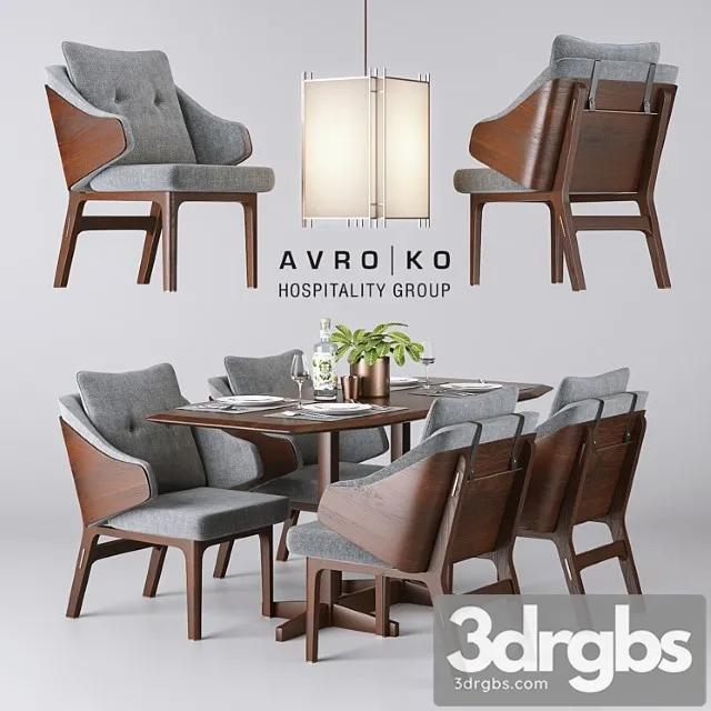 Single thread table and chair – avroko 2 3D Model Download