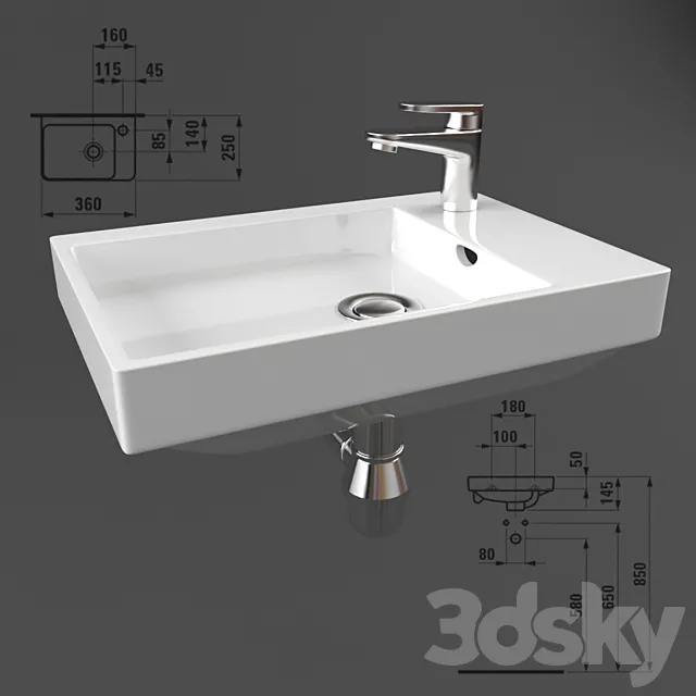 Sink 360 * 250 mm 3DModel Sink 360 * 250 mm 3DModel