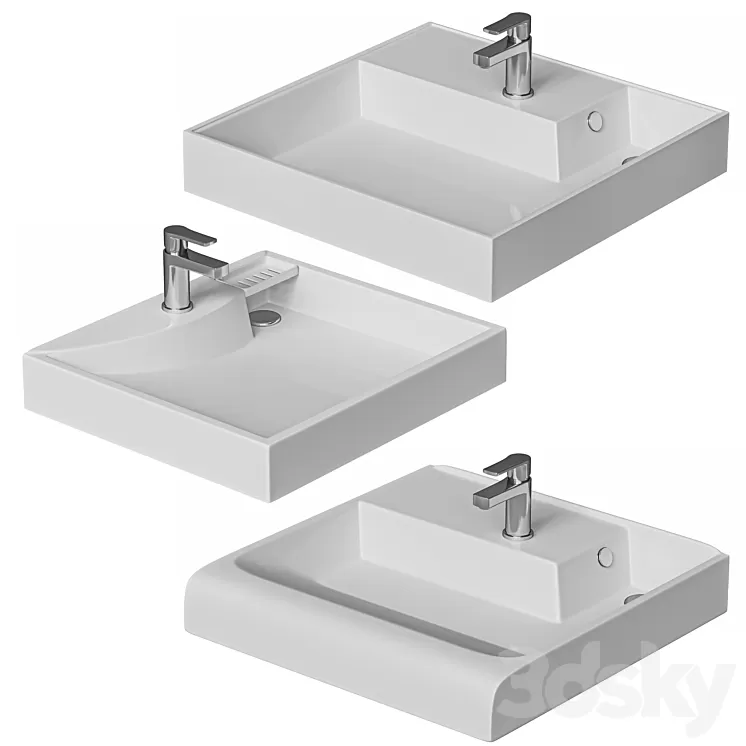 Sink above washing machine 3D Model Free Download