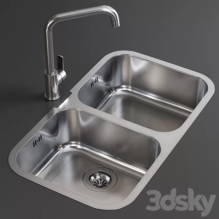 Sink Alba Mixer Smeg 3D Model Sink Alba Mixer Smeg 3D Model