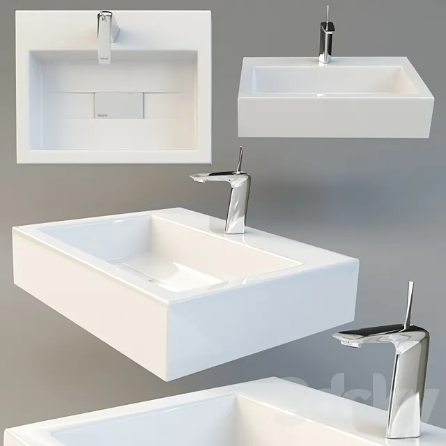 Sink and faucet teuco wilmotte teuco skidoo 3DModel Sink and faucet teuco wilmotte teuco skidoo 3DModel