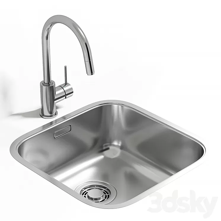 sink and mixer Omoikiri 1 3D Model Free Download sink and mixer Omoikiri 1 3D Model Free Download