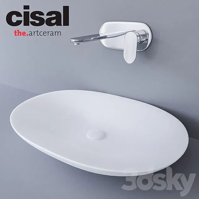 Sink Artceram La Fontana and Cisal LineaViva 3DModel Sink Artceram La Fontana and Cisal LineaViva 3DModel