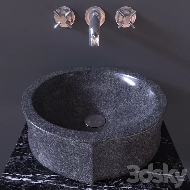 Sink Bathroom Sheerdecor Vela Marengo 3D Model