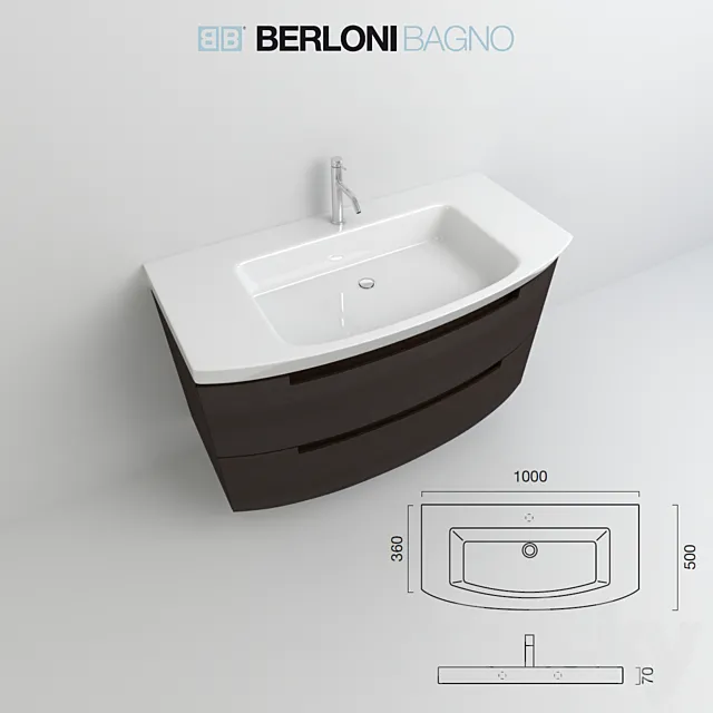 Sink BERLONI BAGNO MOON 3D Model Sink BERLONI BAGNO MOON 3D Model