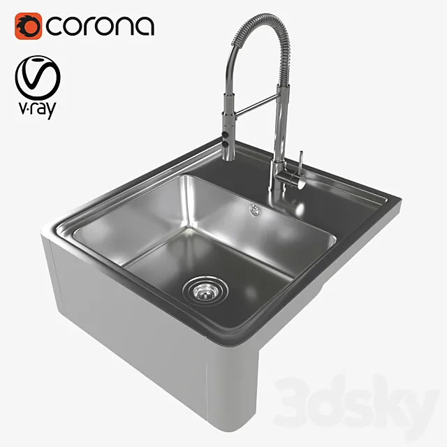 Sink Bredshon Wimmern mixer 3D Model