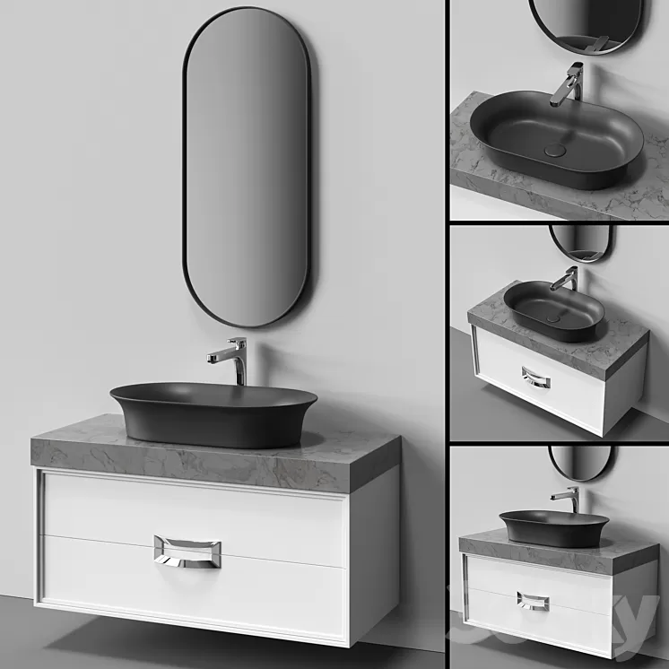 Sink CANALETTO by KERAMA MARAZZI 3D Model Free Download