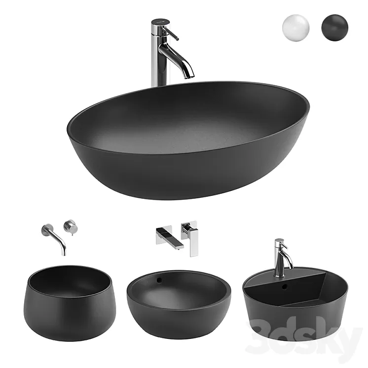 Sink Cielo set 1 3D Model Sink Cielo set 1 3D Model