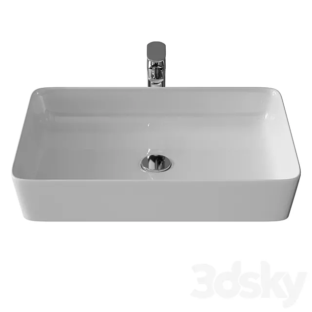 Sink Creavit UL060-00CB00E-0000 white 3DModel Sink Creavit UL060-00CB00E-0000 white 3DModel