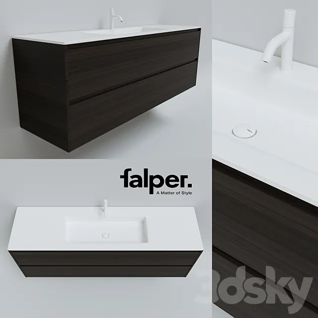 Sink Falper Flat pedestal Falper Viaveneto 3DModel Sink Falper Flat pedestal Falper Viaveneto 3DModel