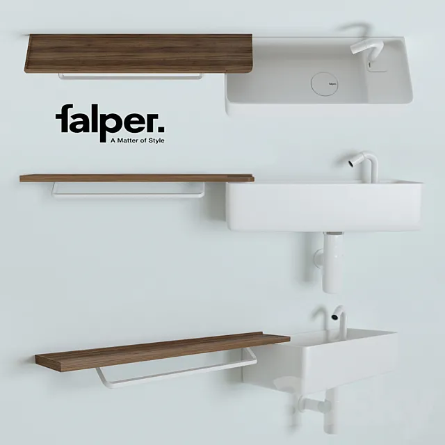 Sink Falper Mini Bauletto 3D Model Sink Falper Mini Bauletto 3D Model
