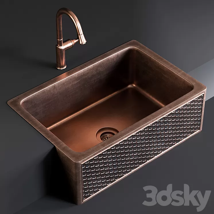Sink Farmhouse Mixer Pieta 3D Model Sink Farmhouse Mixer Pieta 3D Model