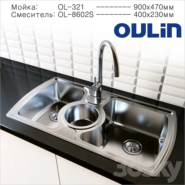 Sink Faucet Oulin OL-321 3D Model Sink Faucet Oulin OL-321 3D Model