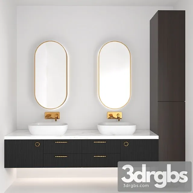 Sink Faucet with Gold 3D Model Download