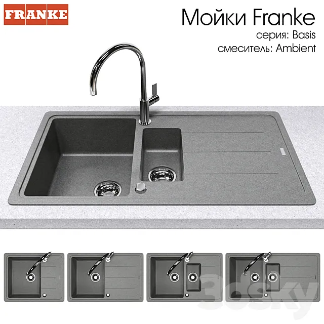 Sink Franke Basis 3DModel Sink Franke Basis 3DModel