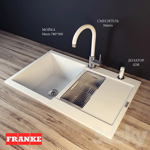 Sink FRANKE Maris 3DModel Sink FRANKE Maris 3DModel