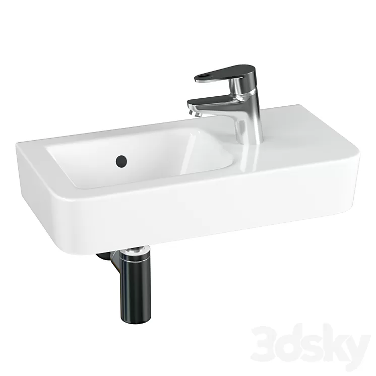 Sink Geberit (Keramag) Renova Nr1 276250000 white 3D Model Free Download Sink Geberit (Keramag) Renova Nr1 276250000 white 3D Model Free Download