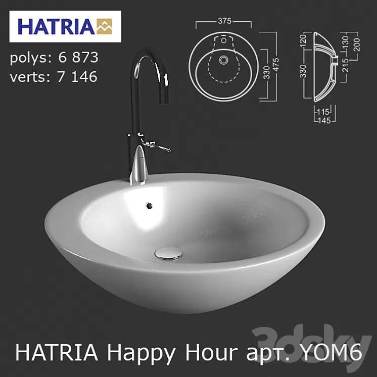Sink Happy Hour (Happy AUA) 02-00 Y0M6 3D Model