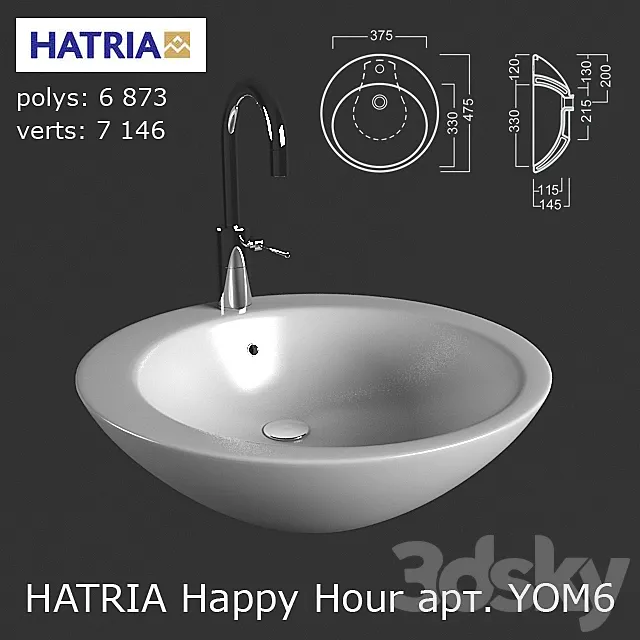 Sink Happy Hour (Happy AUA) 02-00 Y0M6 3DModel Sink Happy Hour (Happy AUA) 02-00 Y0M6 3DModel