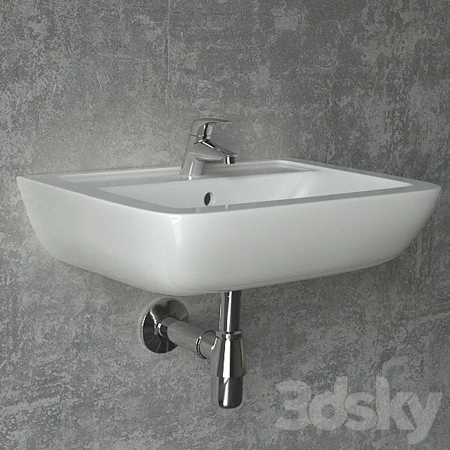 Sink Ideal Standard Eurovit 3D Model Sink Ideal Standard Eurovit 3D Model