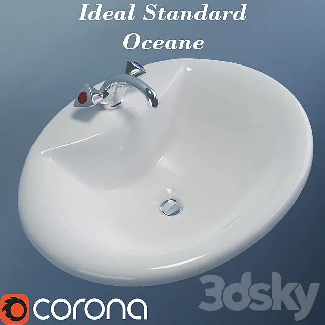 Sink Ideal Standard Oceane 3DModel Sink Ideal Standard Oceane 3DModel