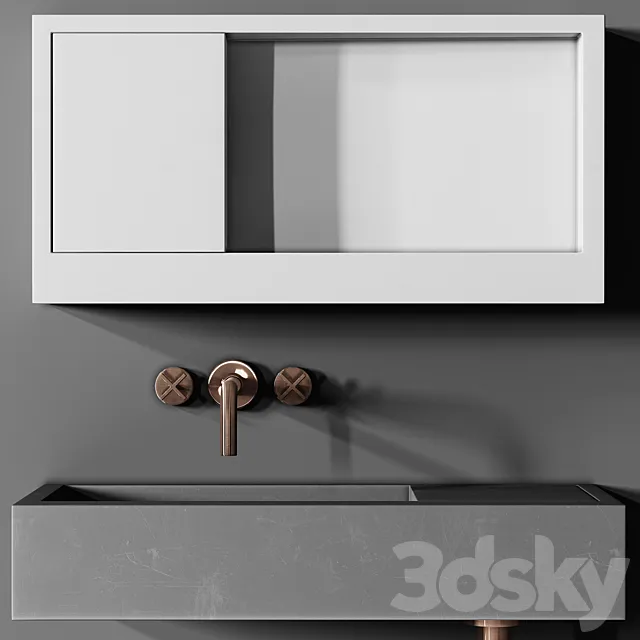 Sink Kast Flor Mini Basin 3D Model