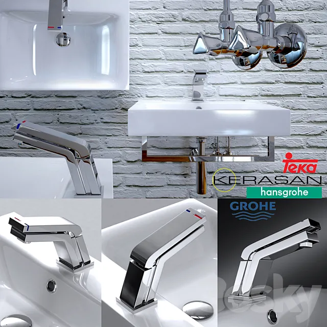 sink KERASAN Cento 3D Model sink KERASAN Cento 3D Model