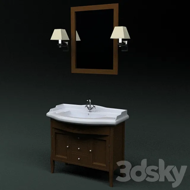 Sink Kerasan Retro 3DModel Sink Kerasan Retro 3DModel
