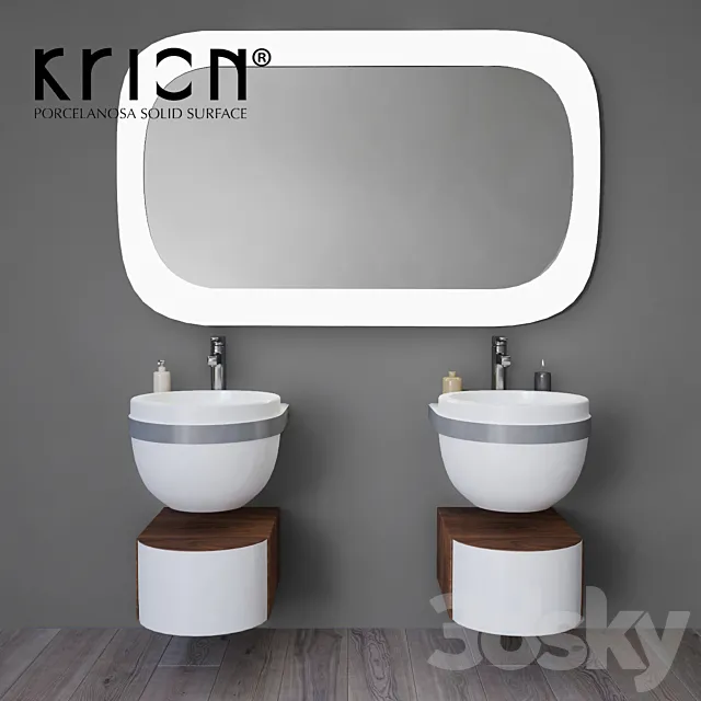 Sink Krion Aro 3DModel Sink Krion Aro 3DModel
