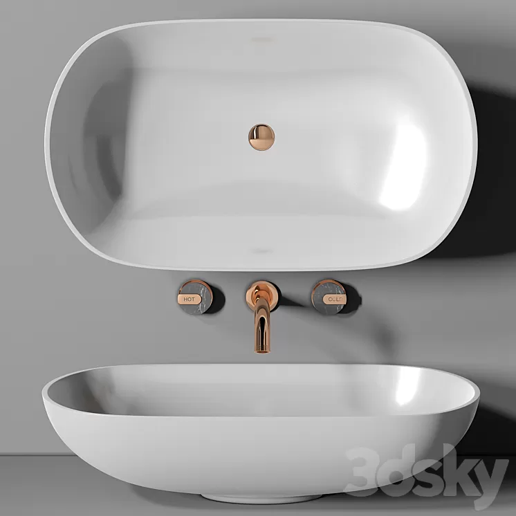 sink Planit Concave basin & Graff Mod plus faucet 2 3D Model sink Planit Concave basin & Graff Mod plus faucet 2 3D Model